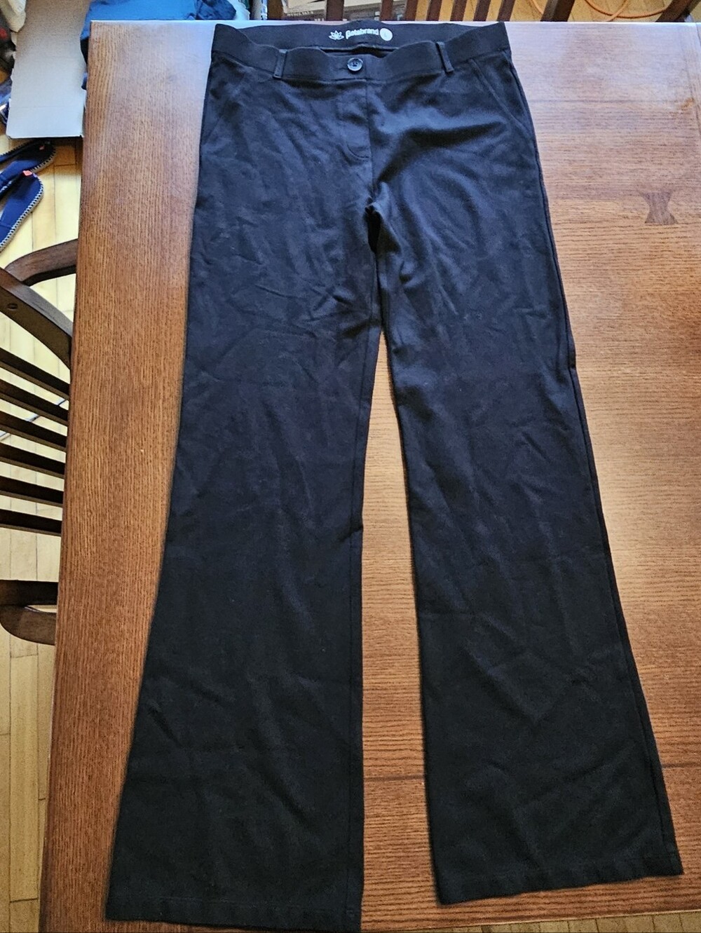 Betabrand Black Dress Pant Yoga Pant Bootcut Large